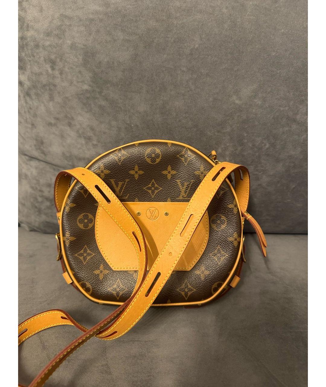 LOUIS VUITTON Коричневая кожаная сумка через плечо, фото 3