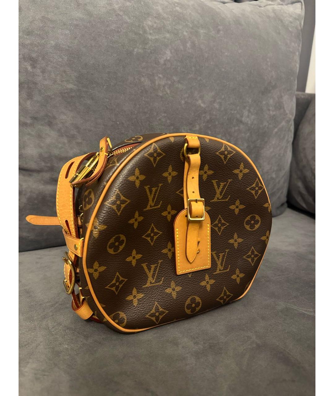 LOUIS VUITTON Коричневая кожаная сумка через плечо, фото 2