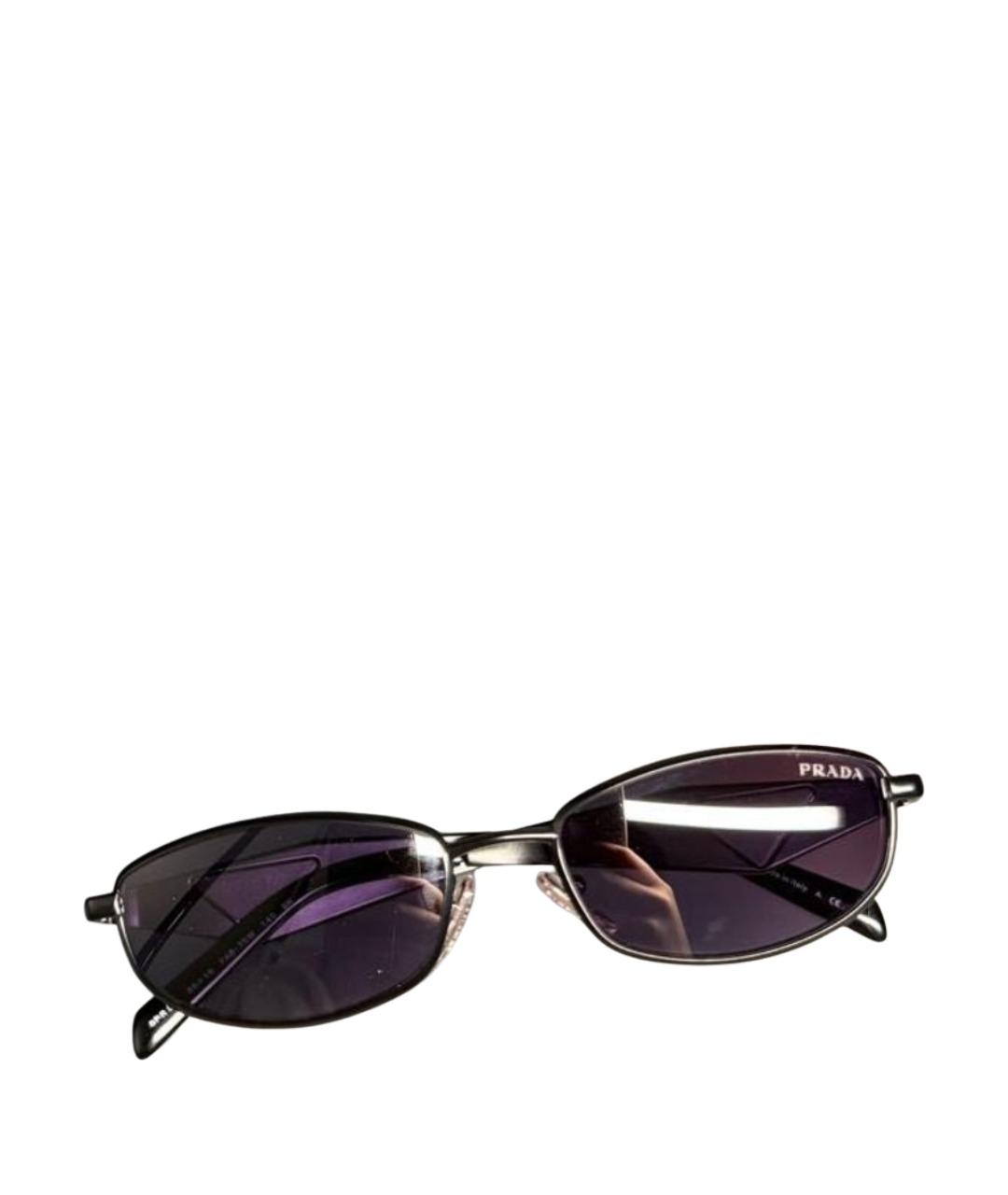 PRADA Черные пластиковые солнцезащитные очки, фото 1