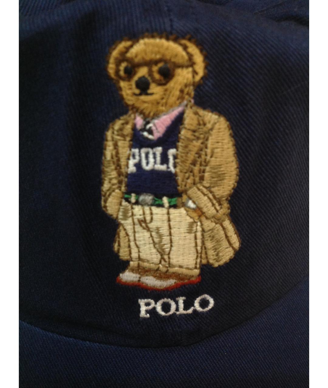 POLO RALPH LAUREN Синяя хлопковая кепка/бейсболка, фото 9