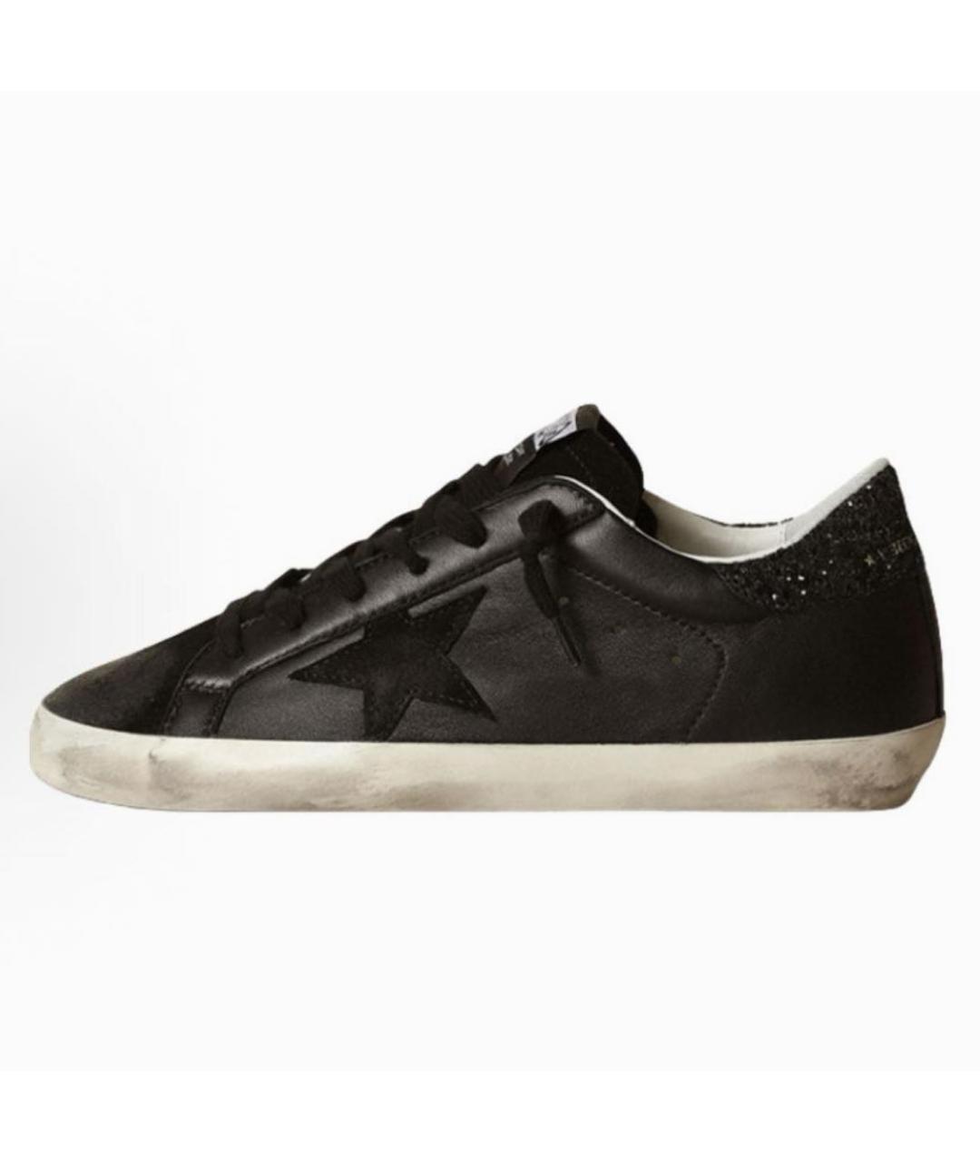 GOLDEN GOOSE Черные кожаные кеды, фото 7