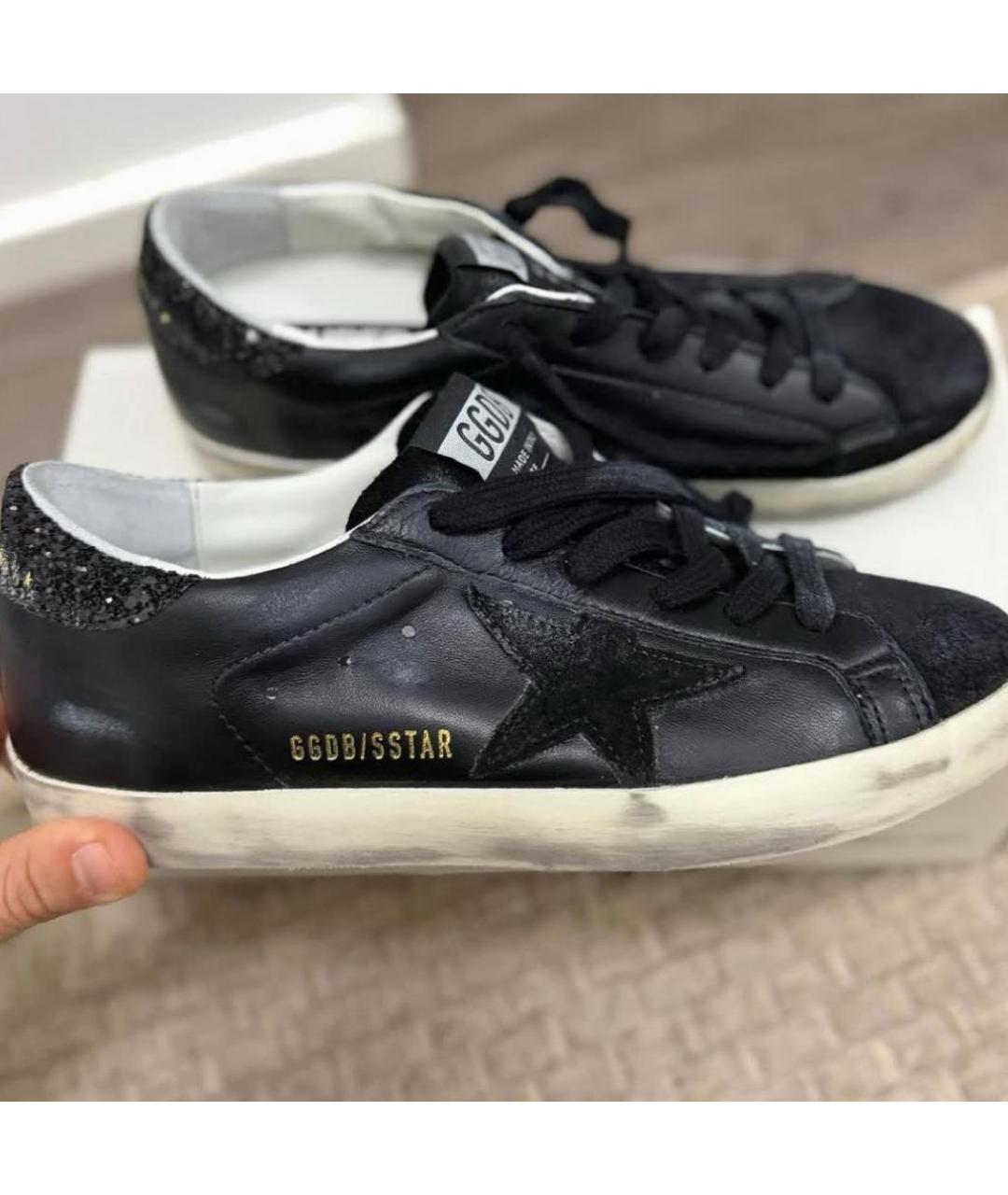 GOLDEN GOOSE Черные кожаные кеды, фото 6