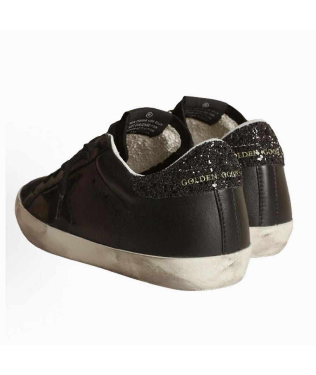 GOLDEN GOOSE Черные кожаные кеды, фото 3