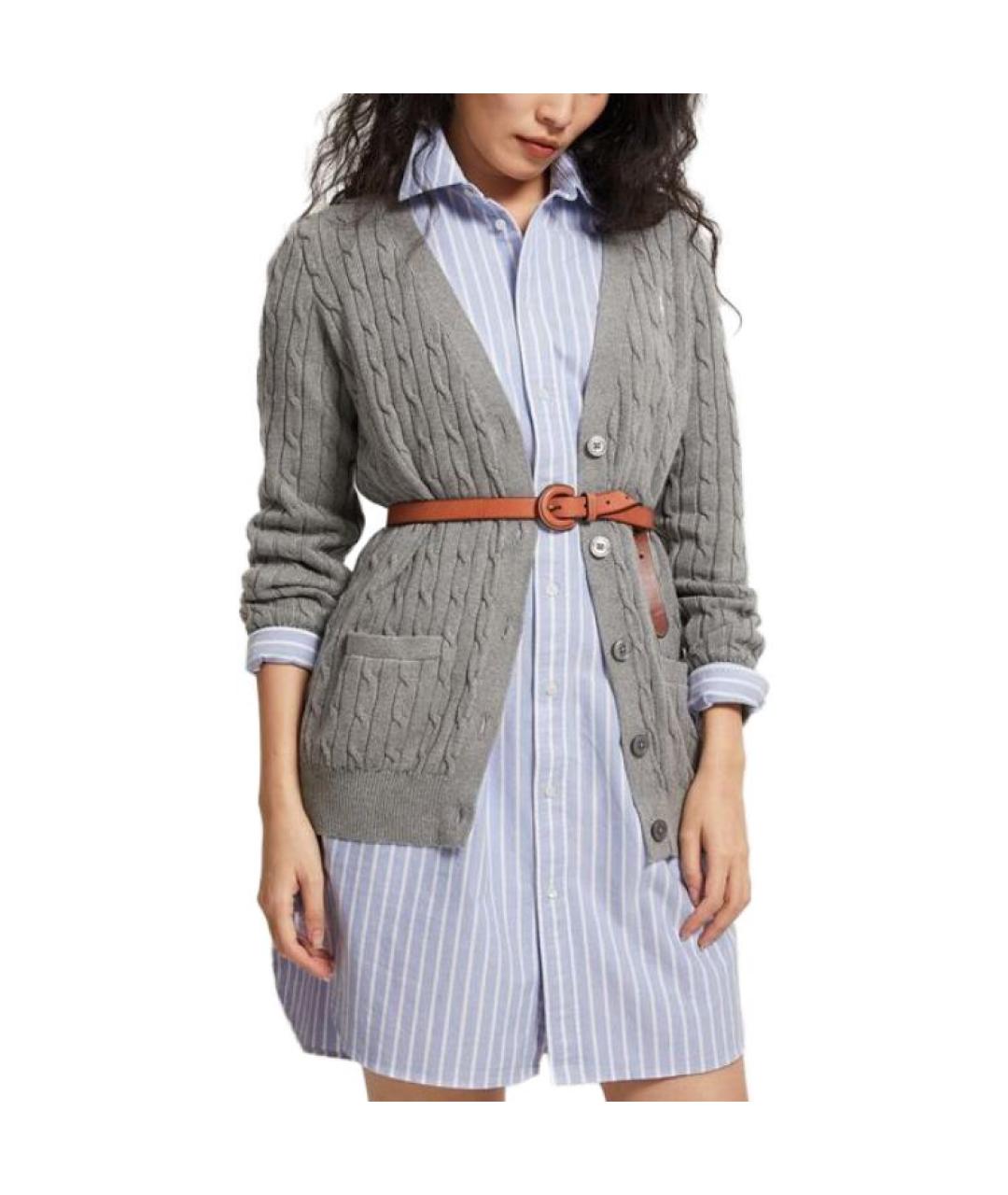 POLO RALPH LAUREN Серый кардиган, фото 4