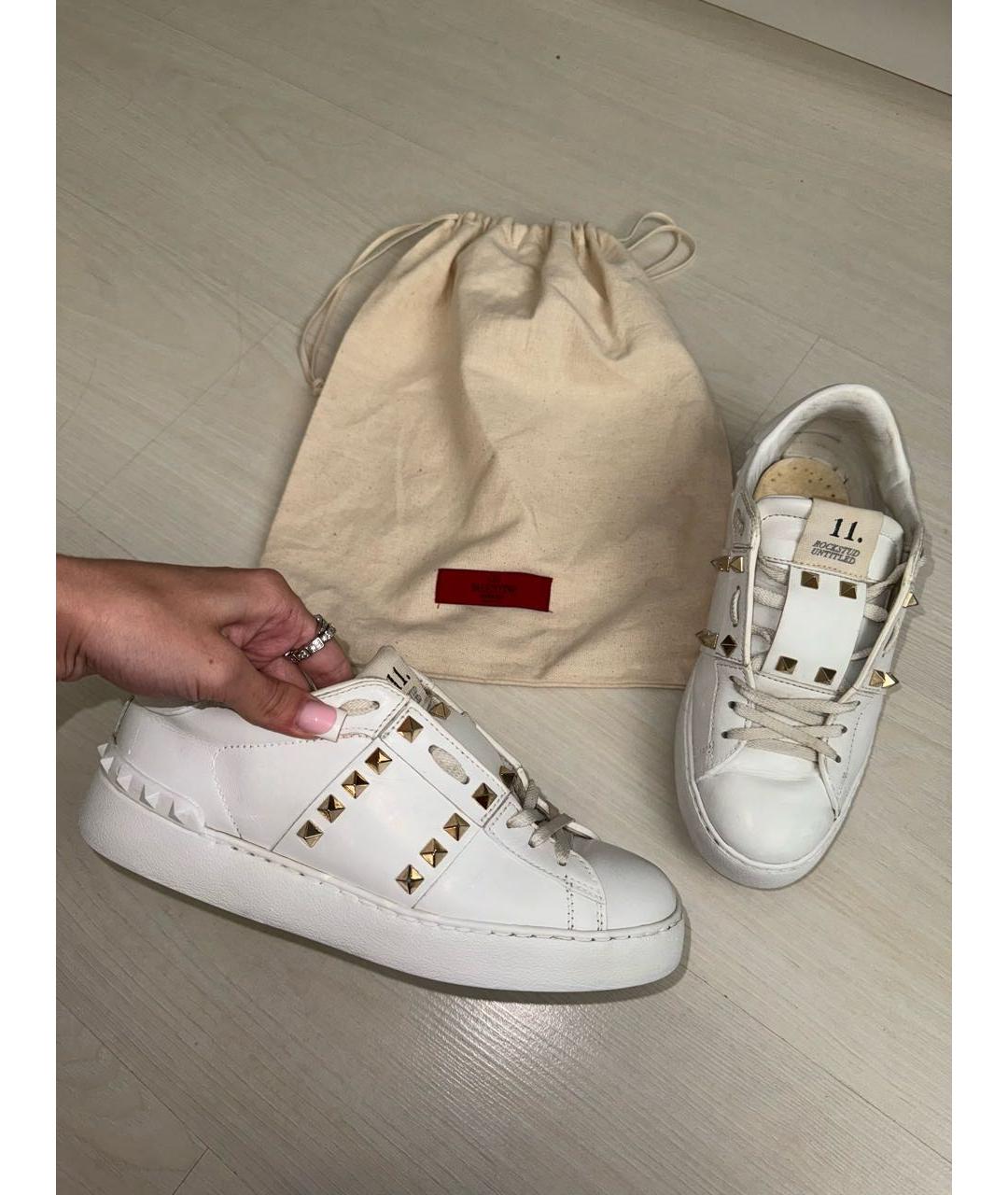 VALENTINO Белые кожаные кеды, фото 8