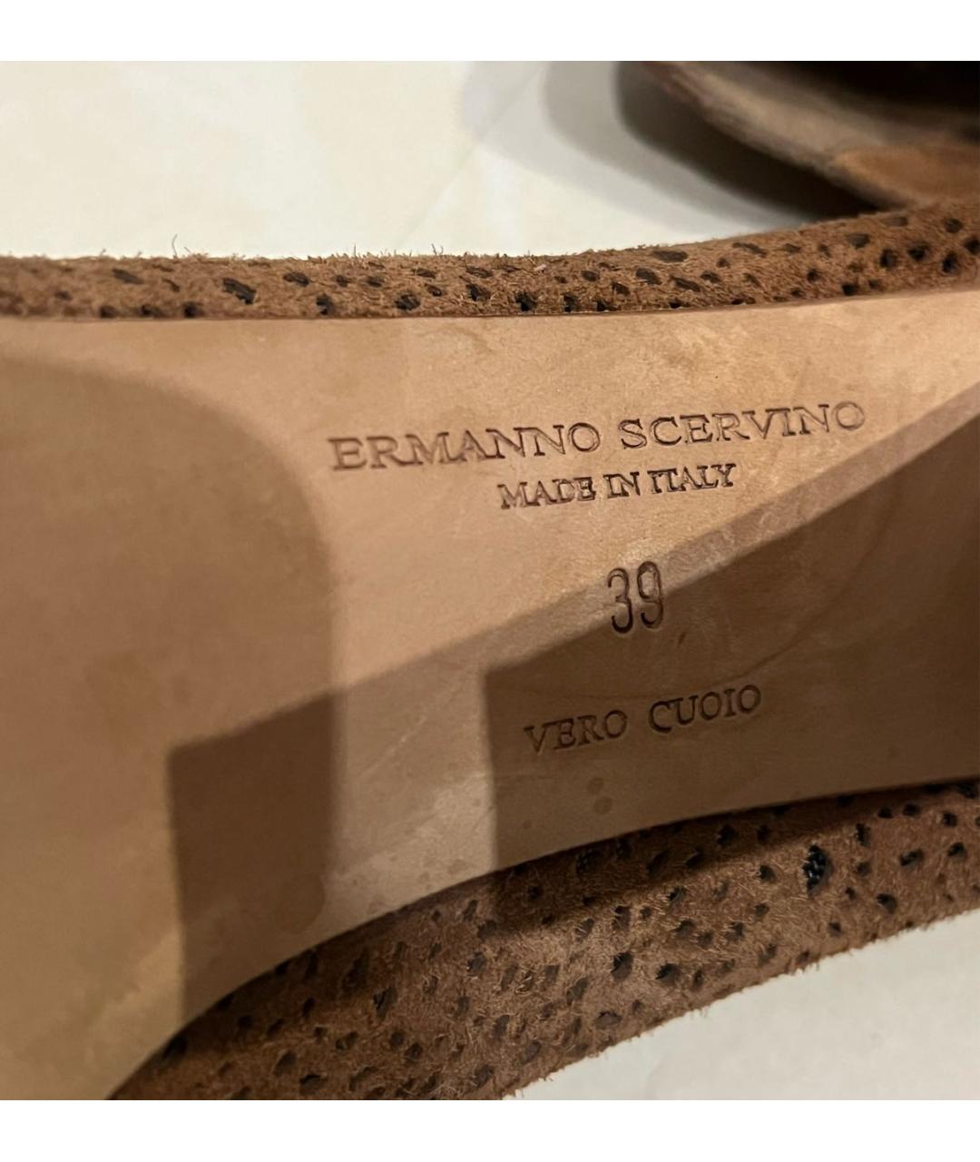 ERMANNO SCERVINO Коричневые замшевые туфли, фото 6