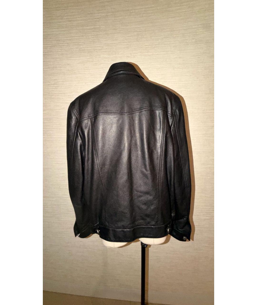 SAINT LAURENT Черная кожаная куртка, фото 2