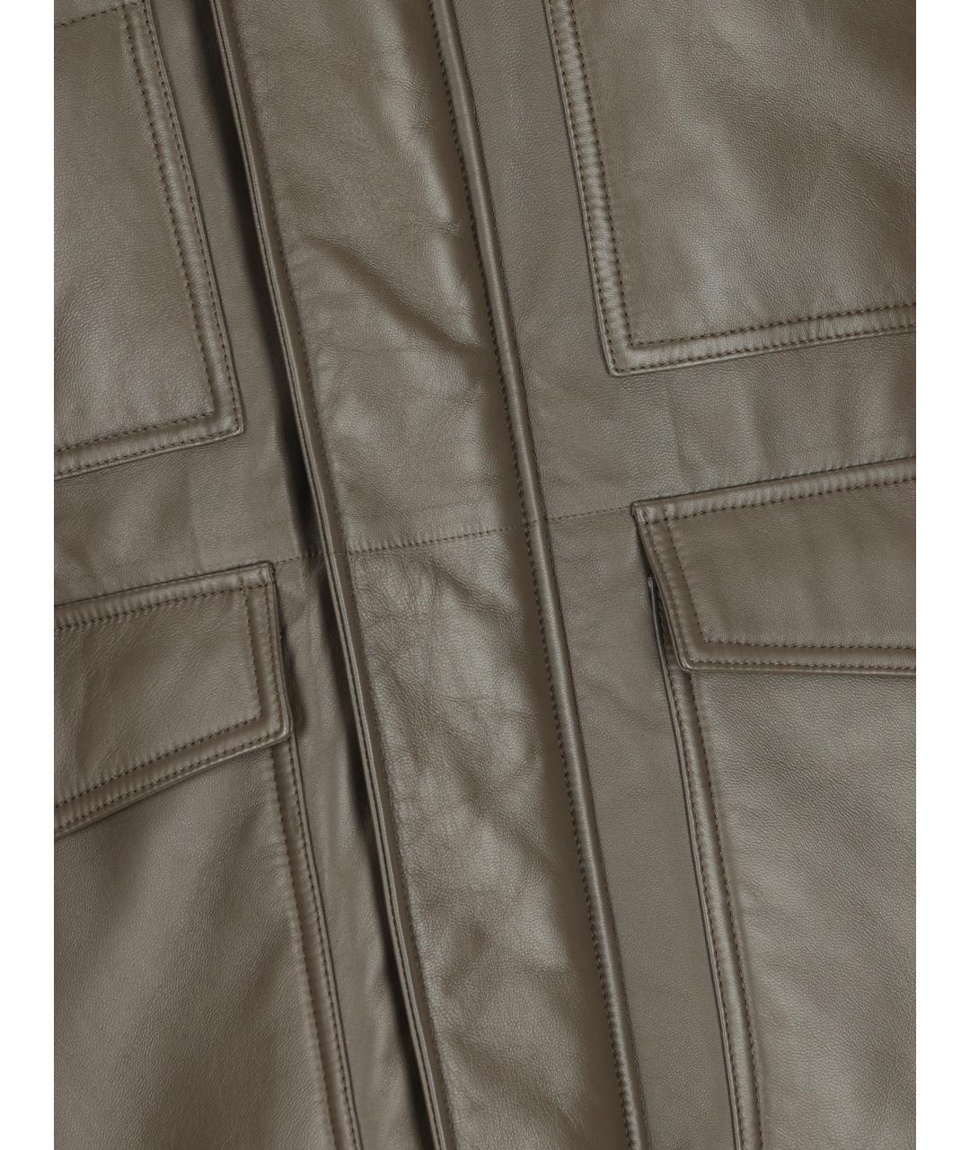 LOEWE Зеленая кожаная куртка, фото 3