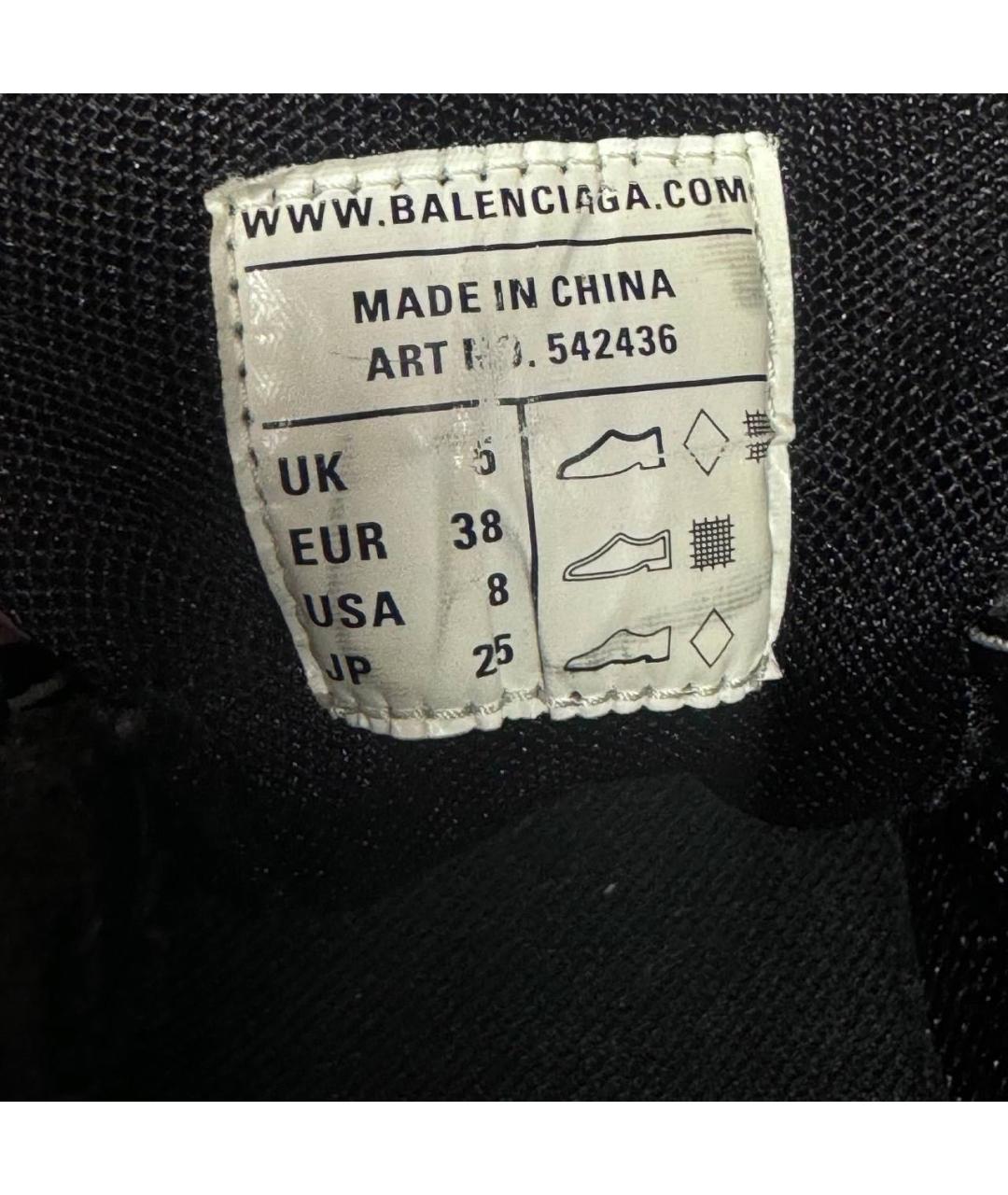 BALENCIAGA Черные текстильные низкие кроссовки / кеды, фото 5