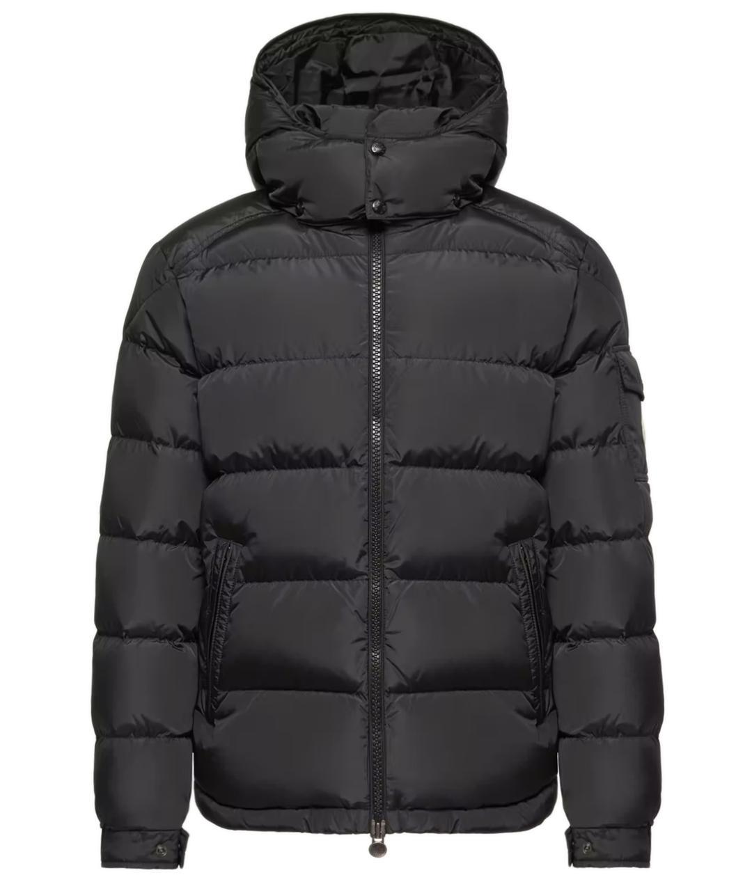 MONCLER Темно-синий полиамидовый пуховик, фото 1