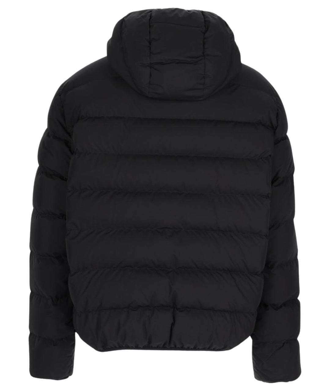 MONCLER Черный полиэстеровый пуховик, фото 2