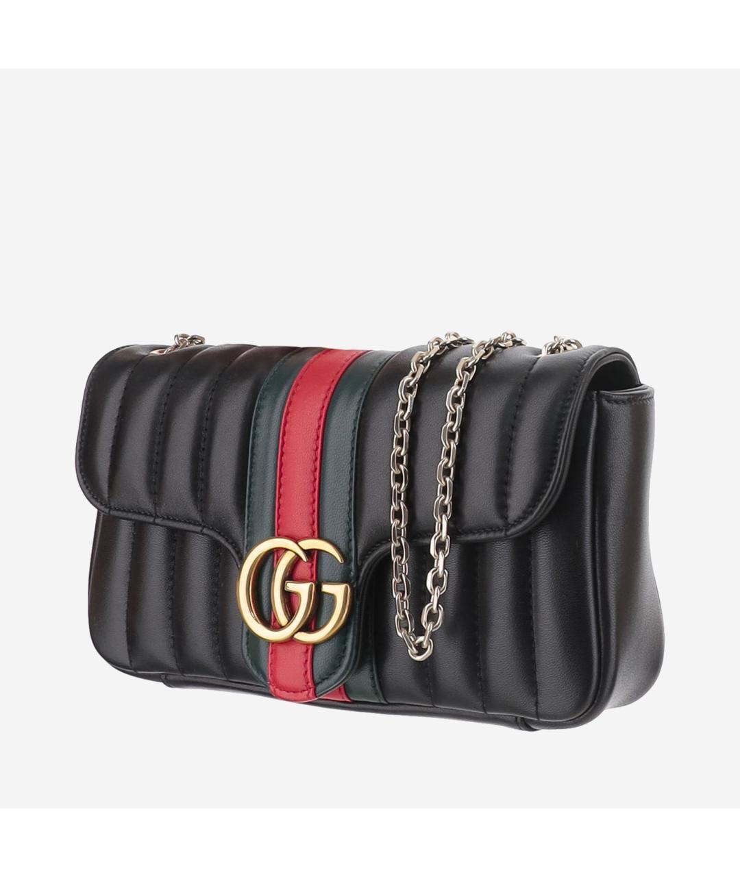 GUCCI Черная кожаная сумка через плечо, фото 2