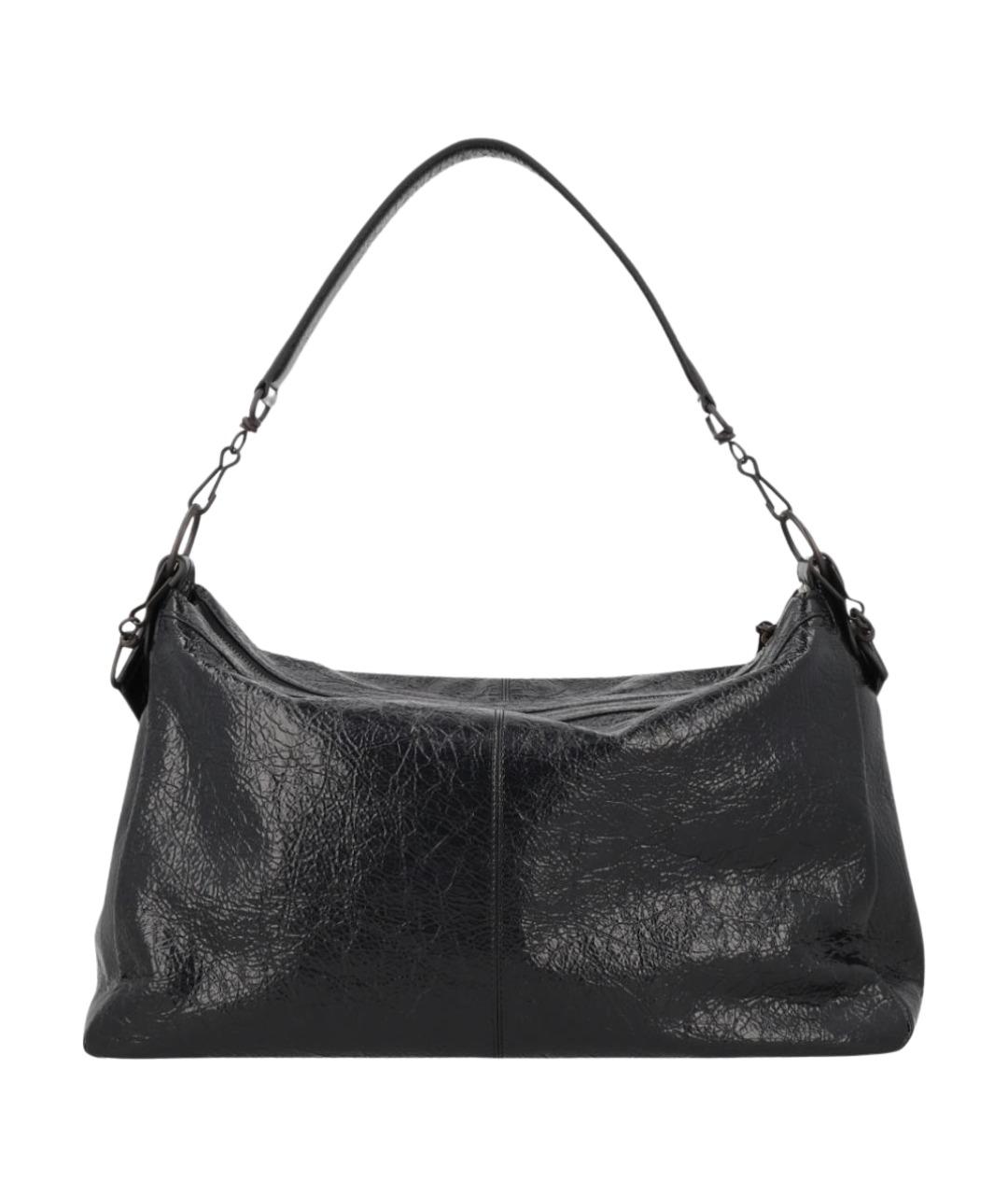 BALENCIAGA Черная кожаная сумка на плечо, фото 2