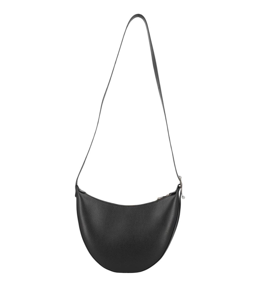LONGCHAMP Черная кожаная сумка через плечо, фото 2