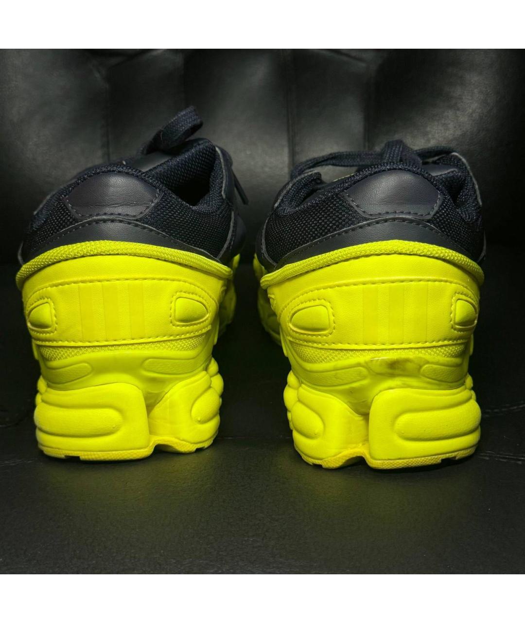 ADIDAS X RAF SIMONS Желтые текстильные низкие кроссовки / кеды, фото 2