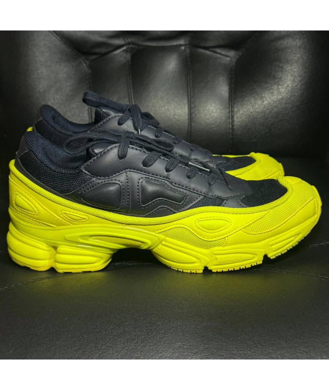 ADIDAS X RAF SIMONS Желтые текстильные низкие кроссовки / кеды, фото 9