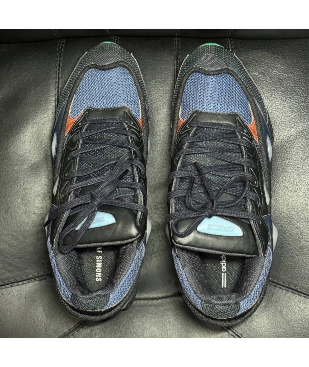 ADIDAS X RAF SIMONS Синие текстильные низкие кроссовки / кеды, фото 6
