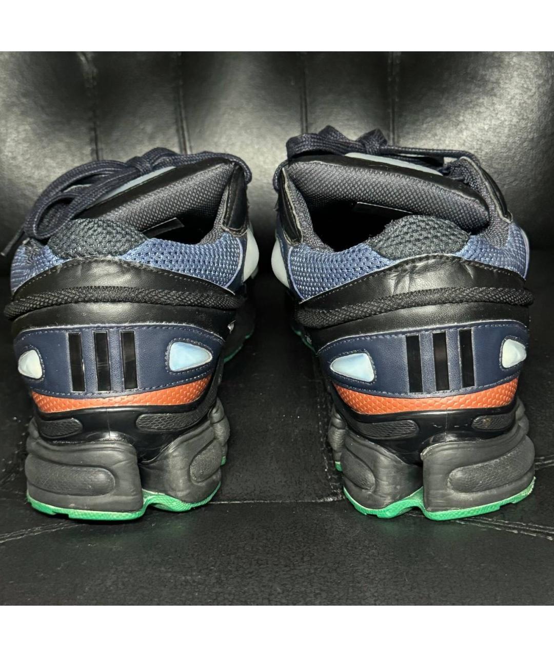 ADIDAS X RAF SIMONS Синие текстильные низкие кроссовки / кеды, фото 2