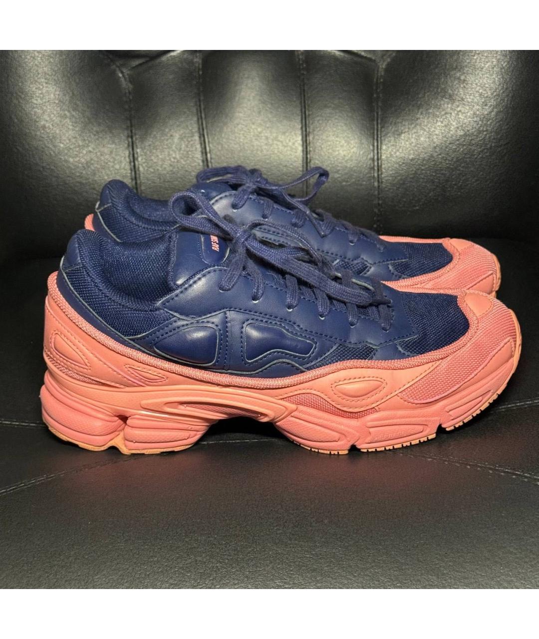 ADIDAS X RAF SIMONS Коралловые текстильные низкие кроссовки / кеды, фото 8
