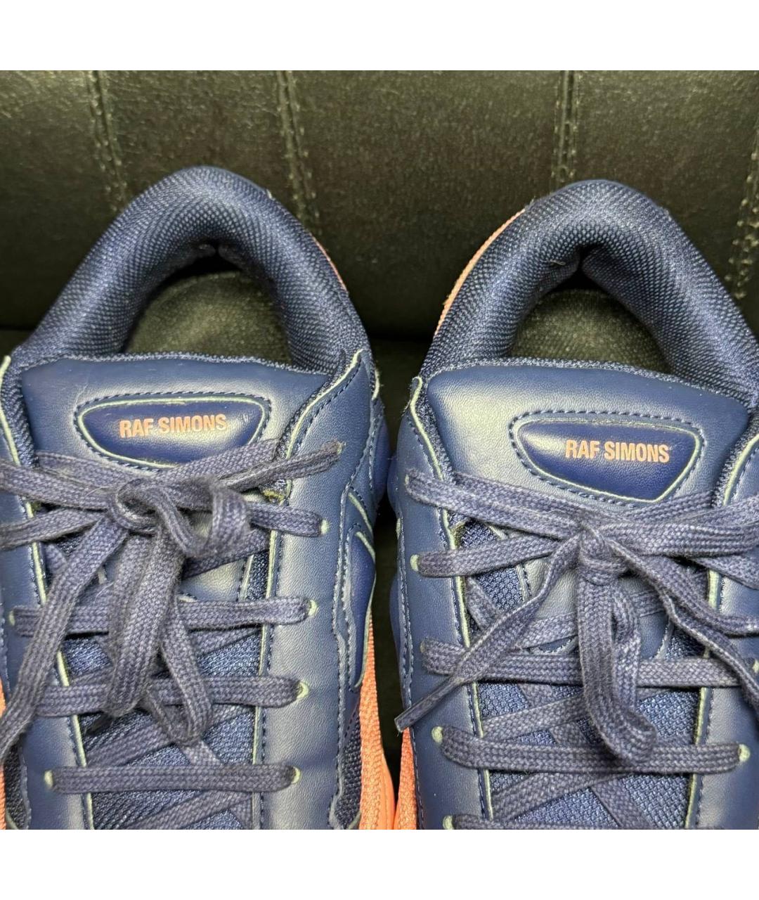 ADIDAS X RAF SIMONS Коралловые текстильные низкие кроссовки / кеды, фото 7
