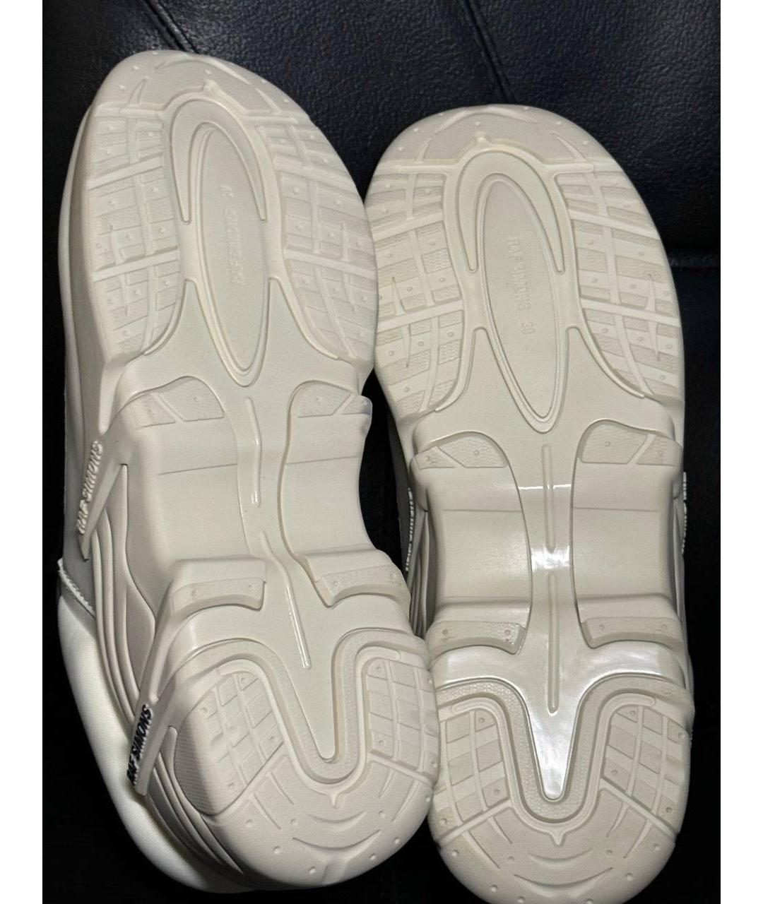 RAF SIMONS Белые кожаные кроссовки, фото 8
