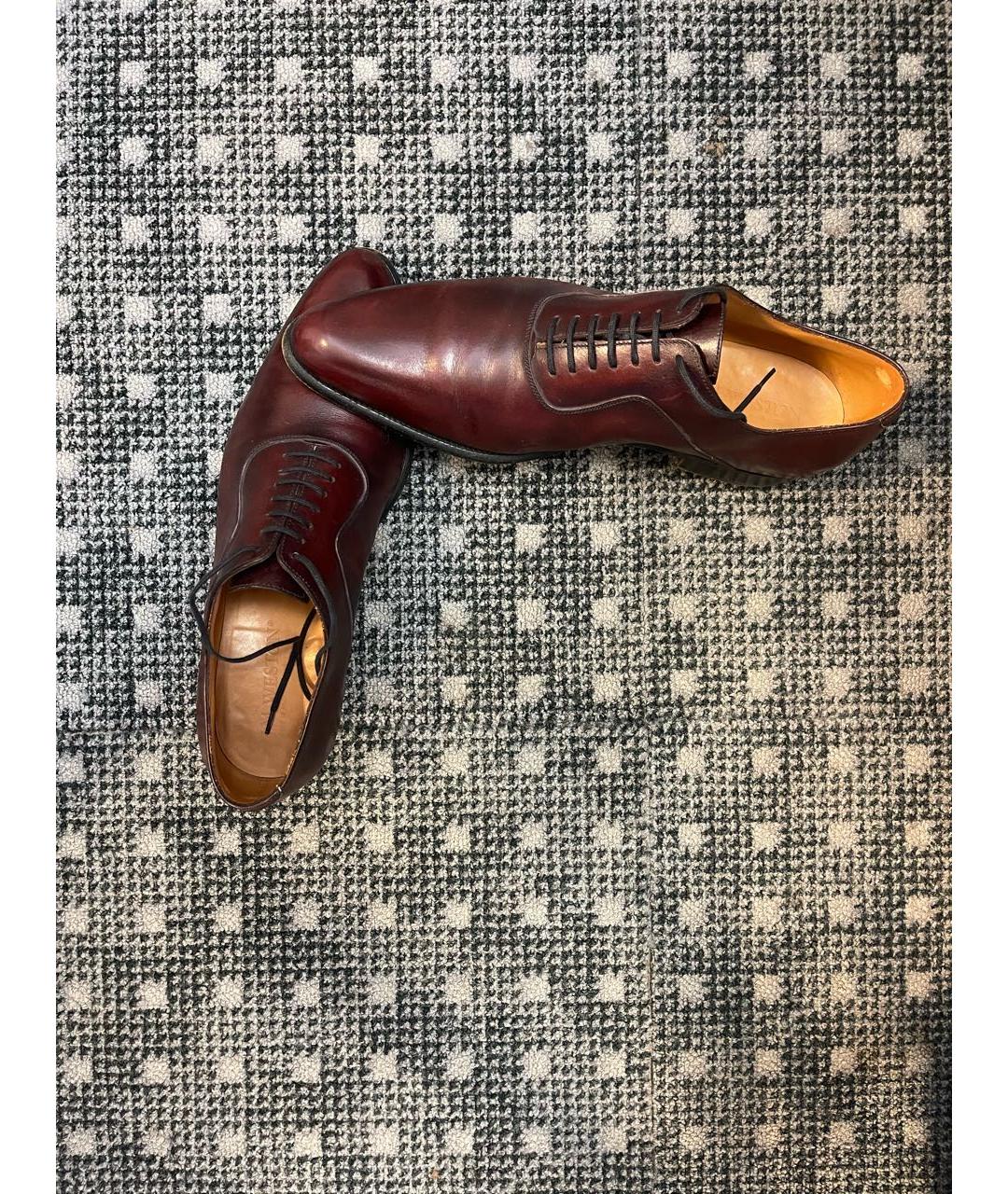 J.M. WESTON Бордовые кожаные туфли, фото 3
