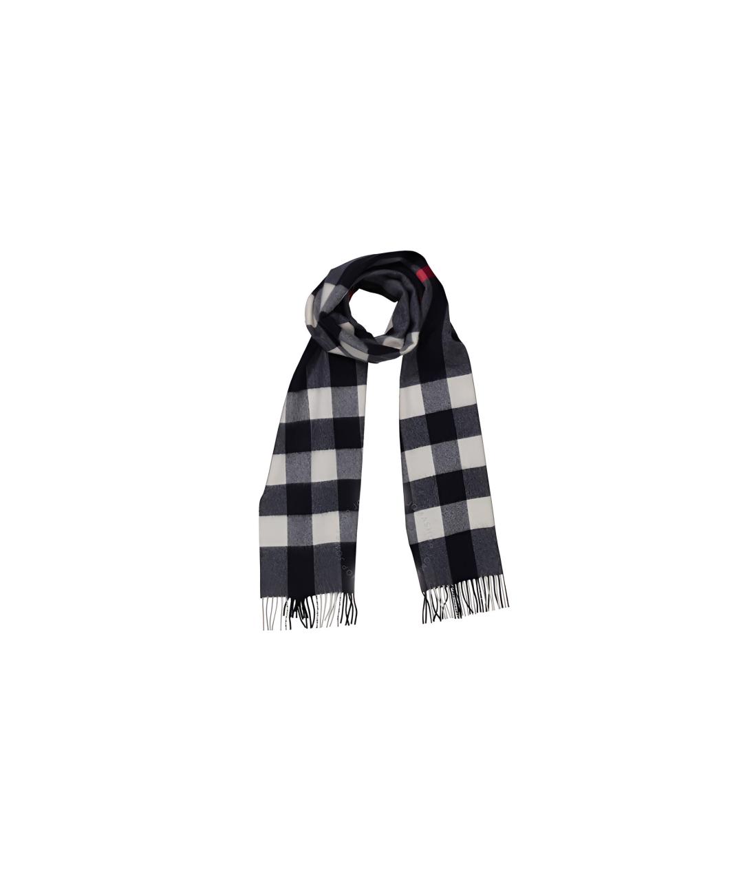 BURBERRY Черный кашемировый шарф, фото 3