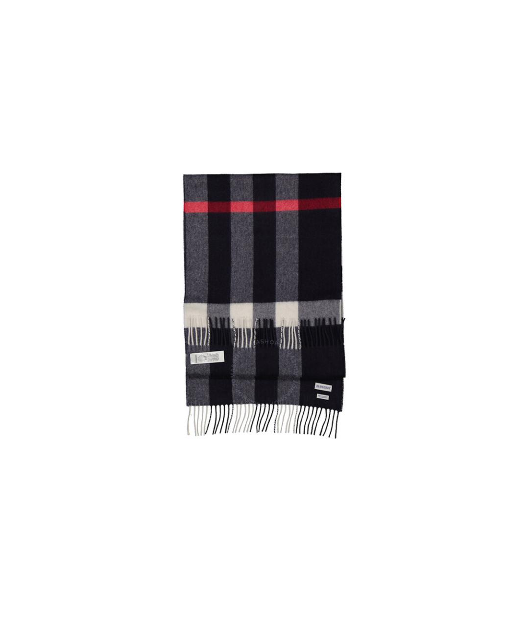 BURBERRY Черный кашемировый шарф, фото 2