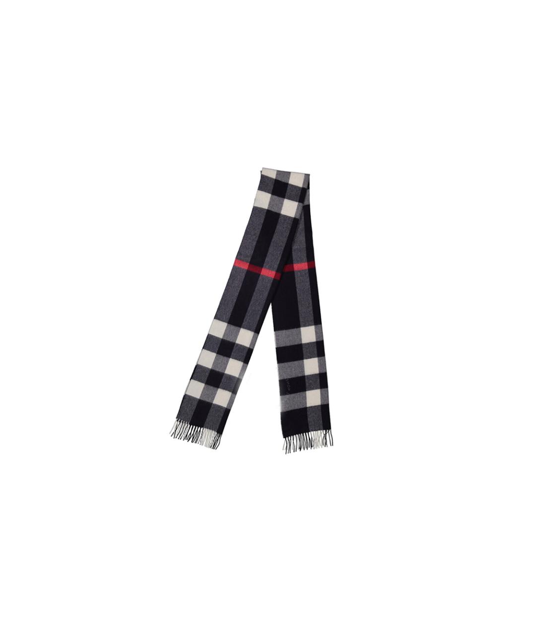 BURBERRY Черный кашемировый шарф, фото 4