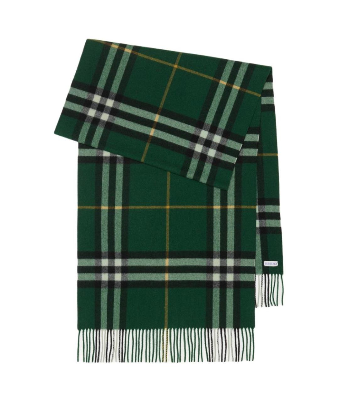 BURBERRY Зеленый кашемировый шарф, фото 1
