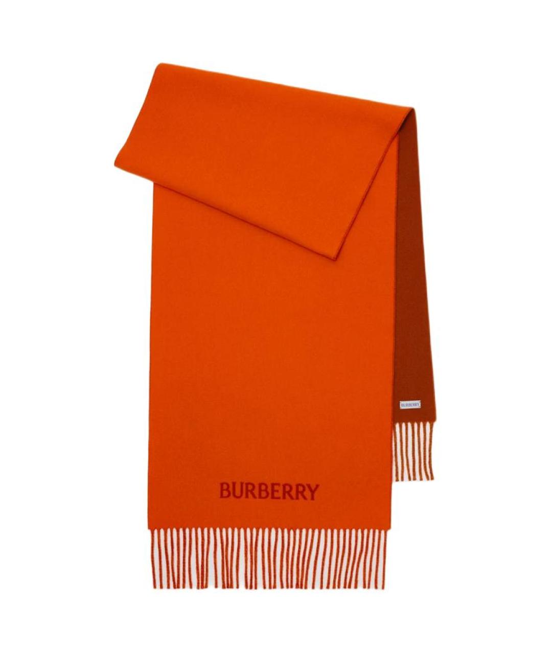 BURBERRY Оранжевый кашемировый шарф, фото 1