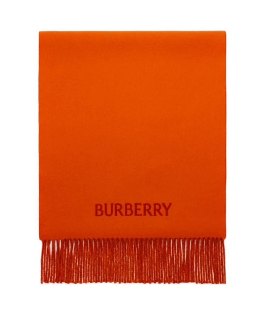 BURBERRY Оранжевый кашемировый шарф, фото 2