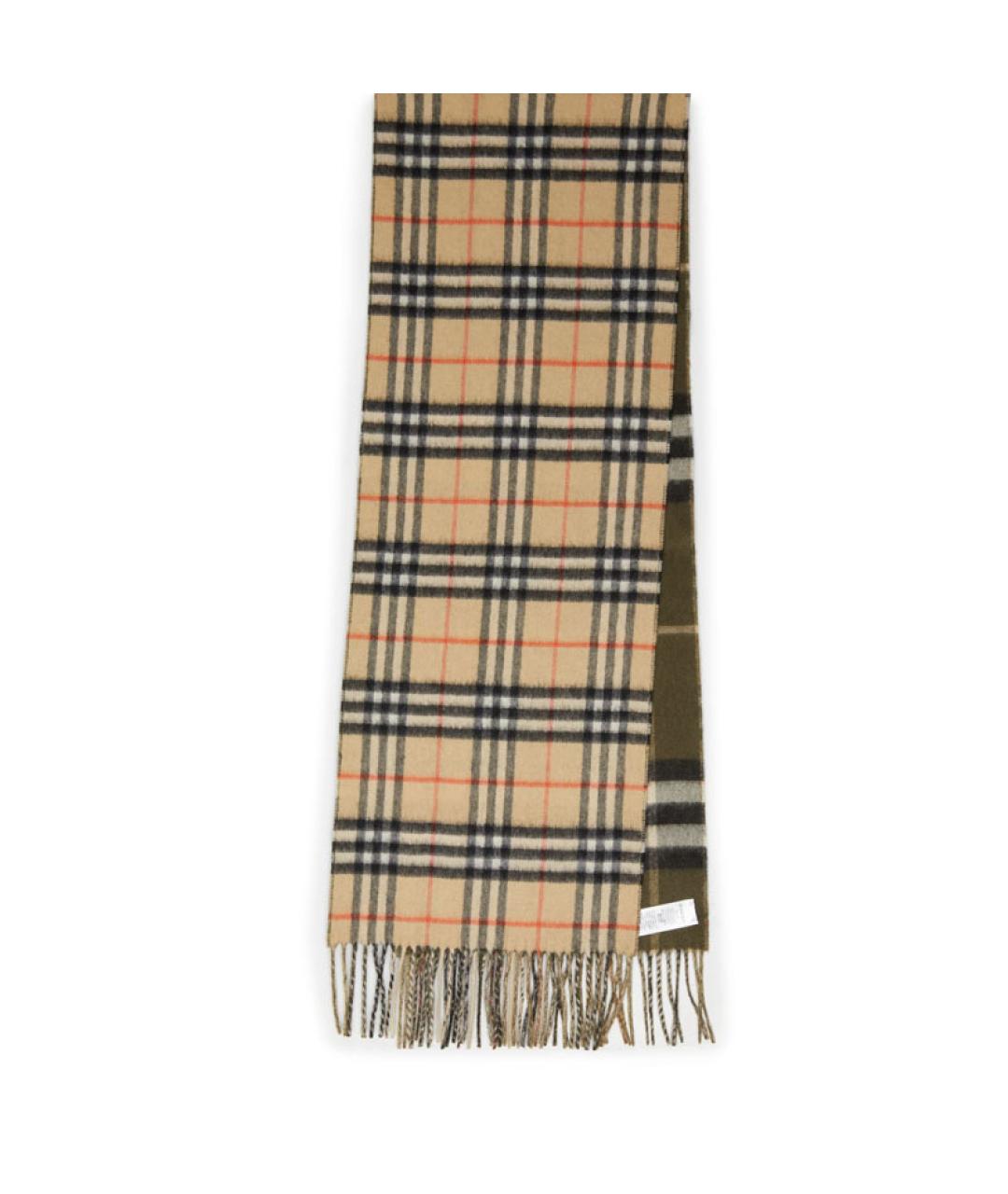 BURBERRY Зеленый кашемировый шарф, фото 5