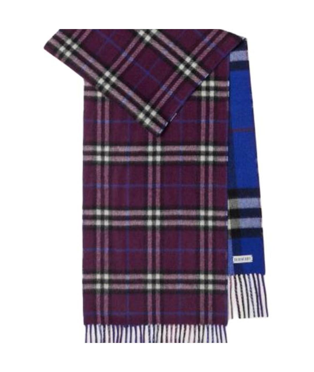 BURBERRY Фиолетовый кашемировый шарф, фото 3