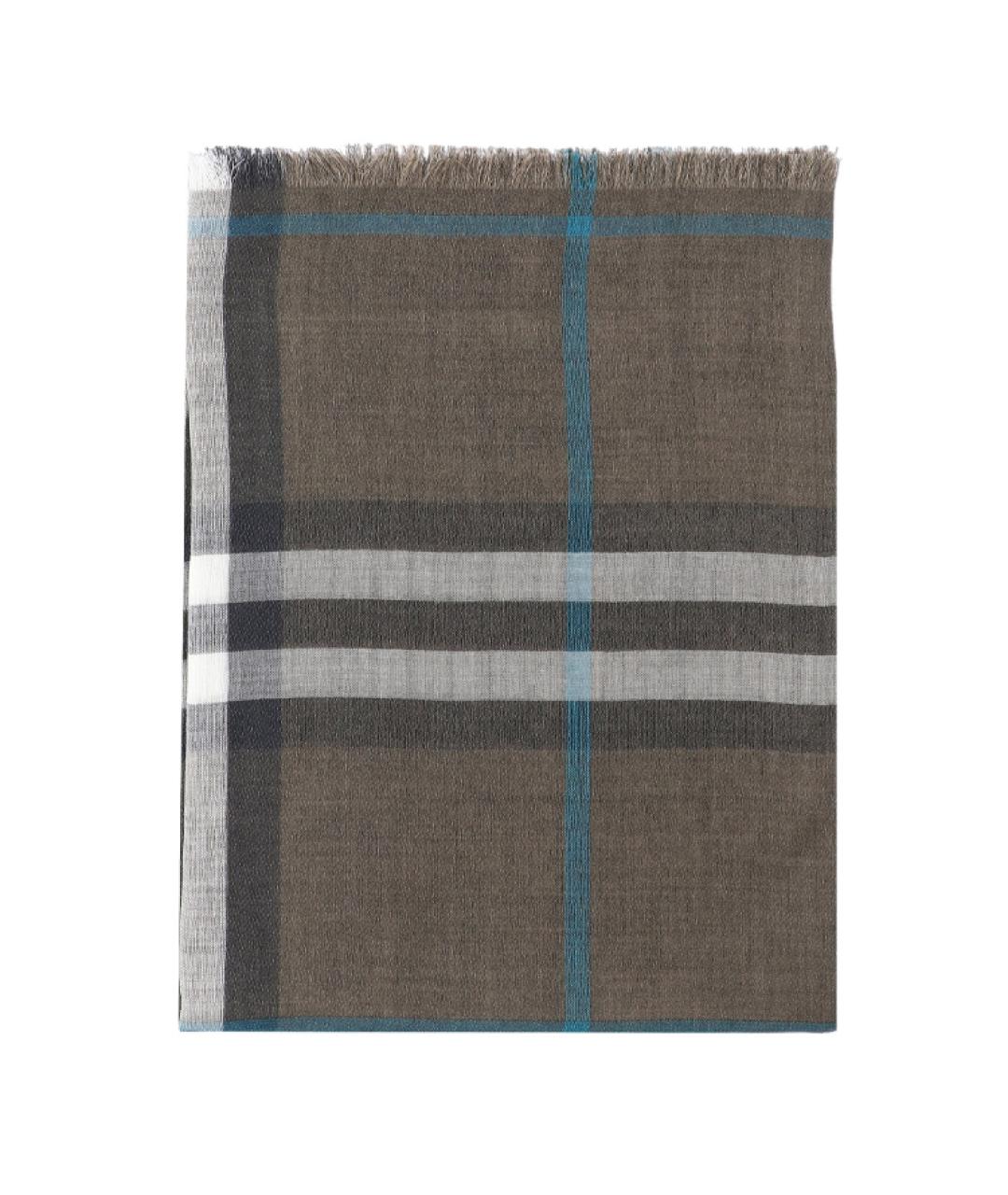 BURBERRY Коричневый шерстяной шарф, фото 1