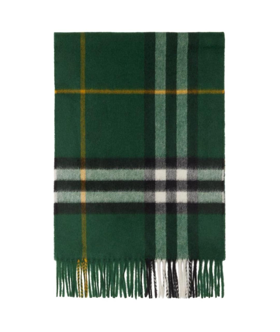 BURBERRY Зеленый кашемировый шарф, фото 1