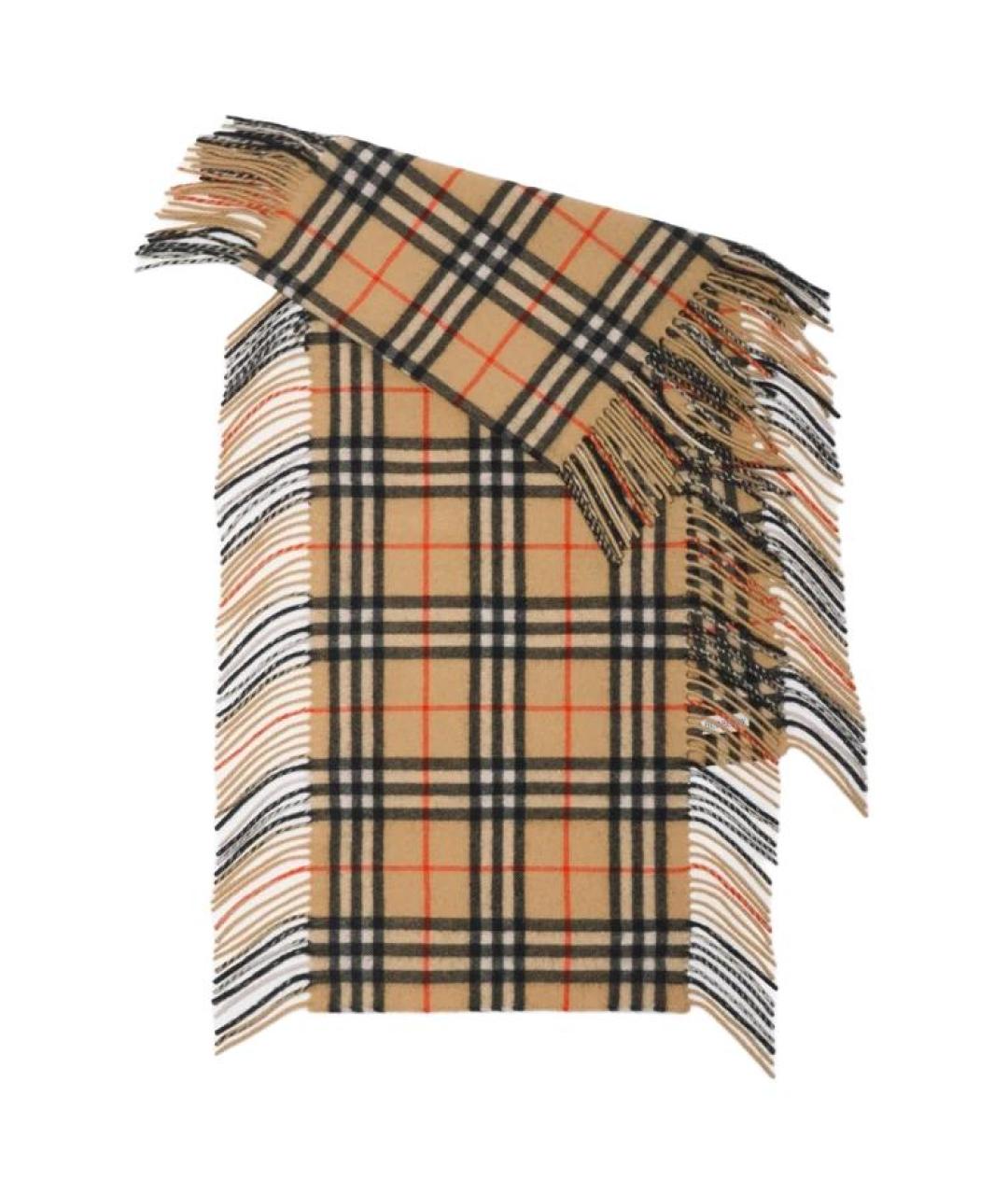 BURBERRY Бежевый кашемировый шарф, фото 1