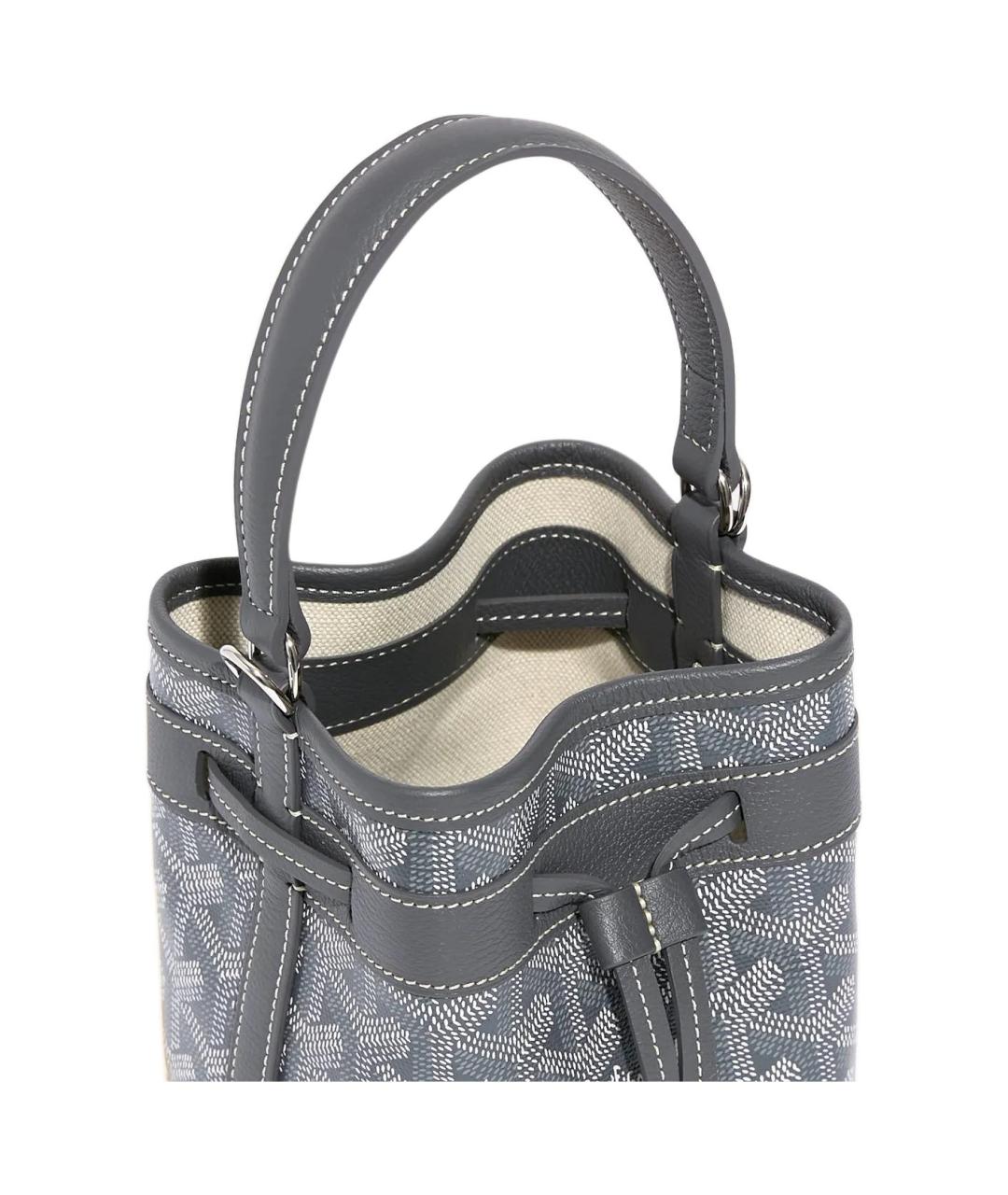 GOYARD Серая сумка через плечо из канвы, фото 3