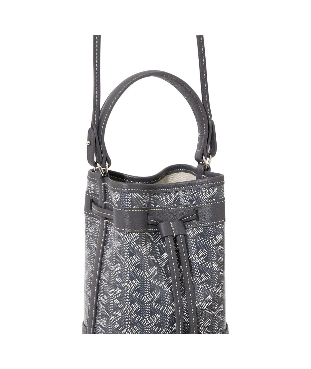 GOYARD Серая сумка через плечо из канвы, фото 4