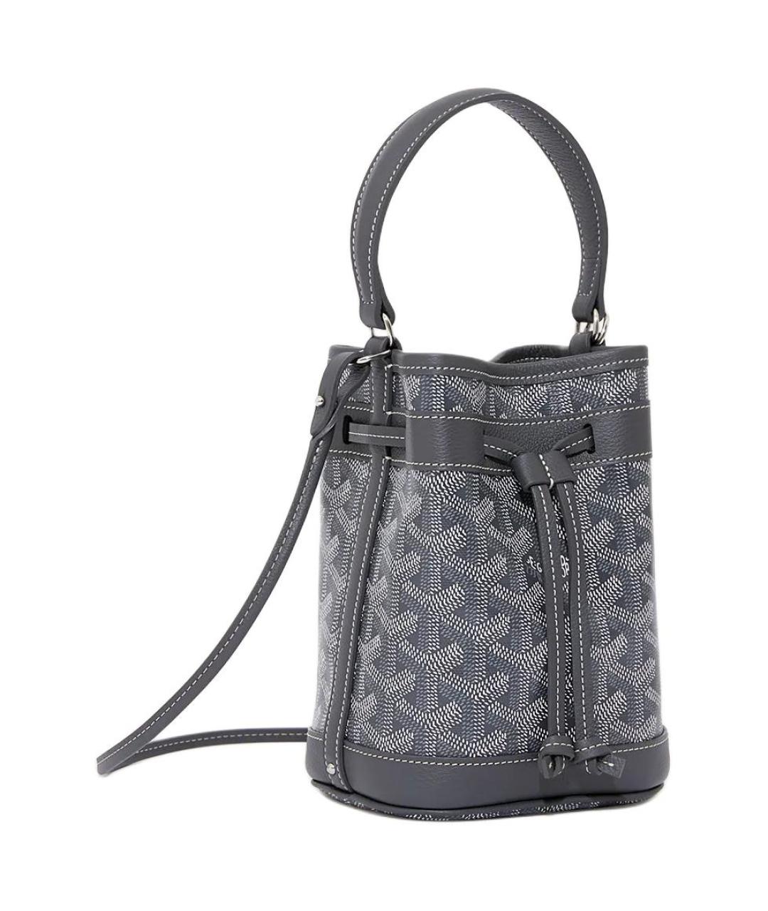 GOYARD Серая сумка через плечо из канвы, фото 2