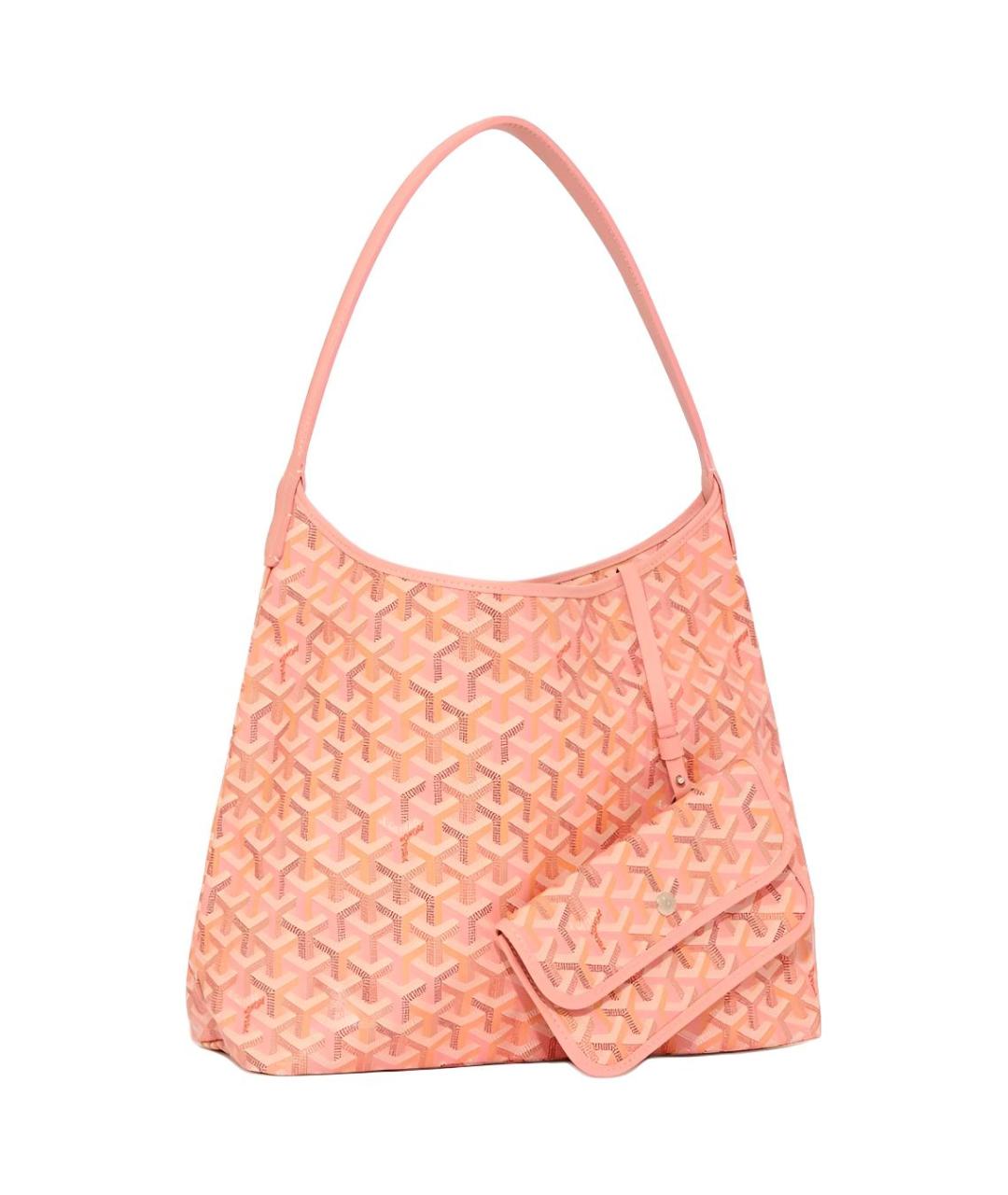 GOYARD Розовая сумка через плечо из канвы, фото 2