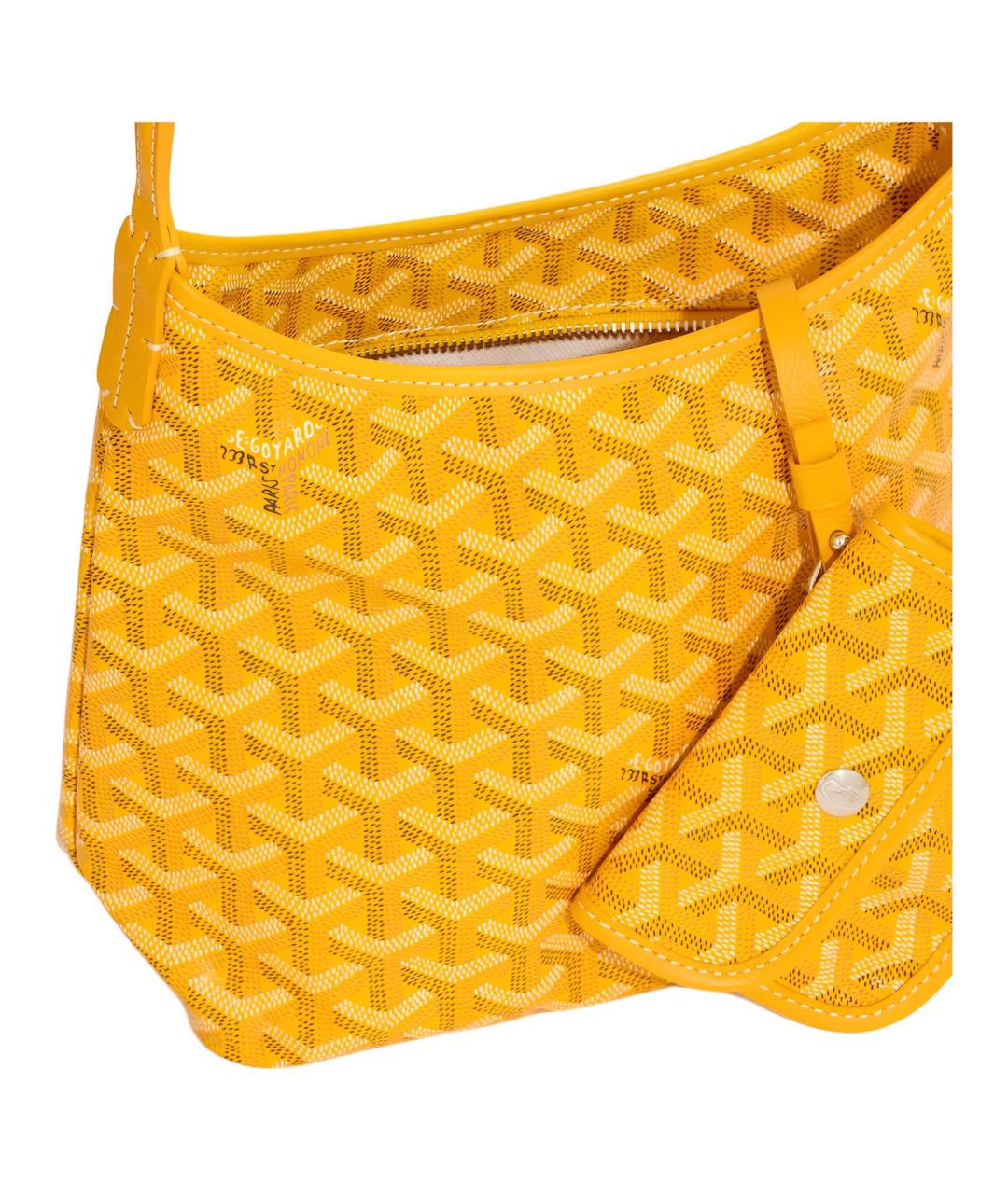 GOYARD Желтая сумка через плечо из канвы, фото 3