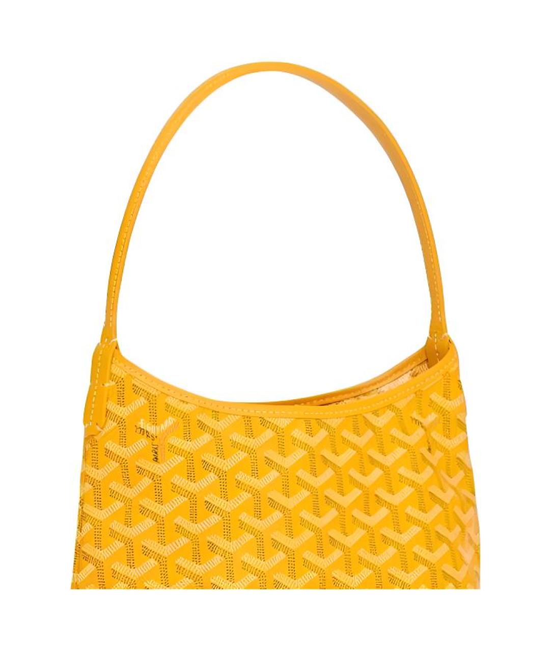 GOYARD Желтая сумка через плечо из канвы, фото 4