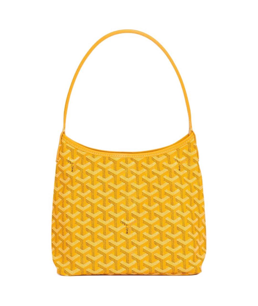 GOYARD Желтая сумка через плечо из канвы, фото 2