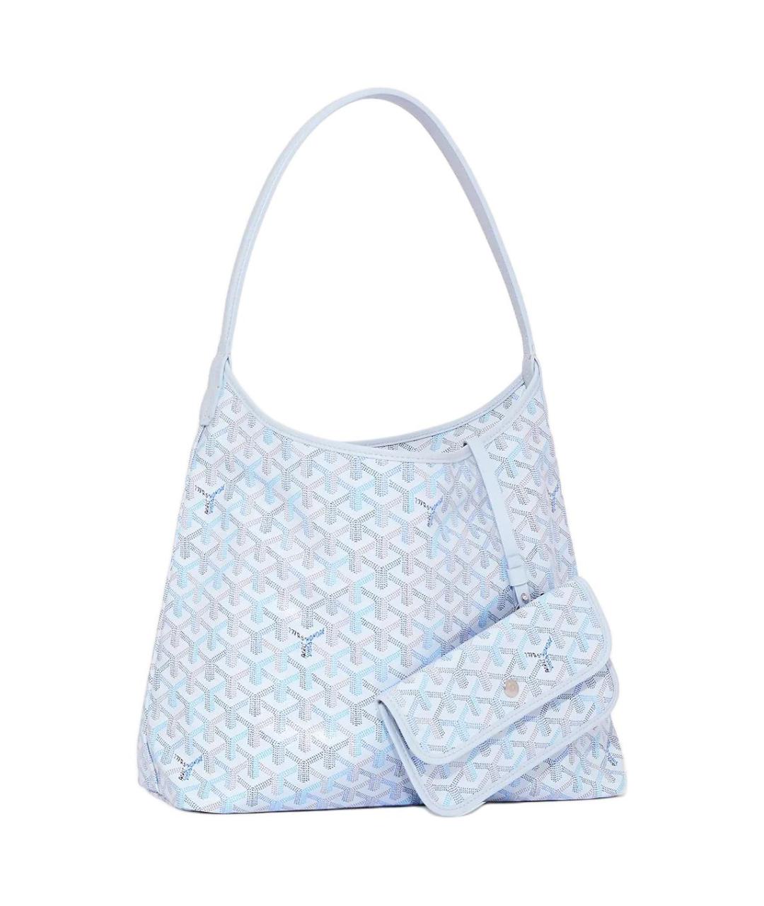 GOYARD Голубая сумка через плечо из канвы, фото 2