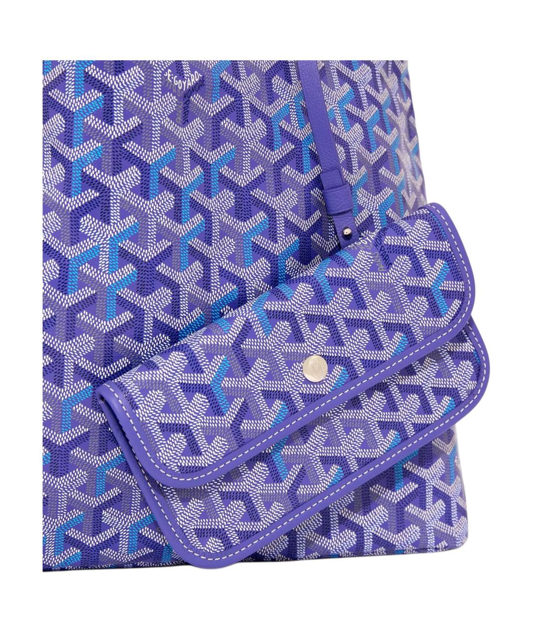 GOYARD Фиолетовая сумка через плечо из канвы, фото 3