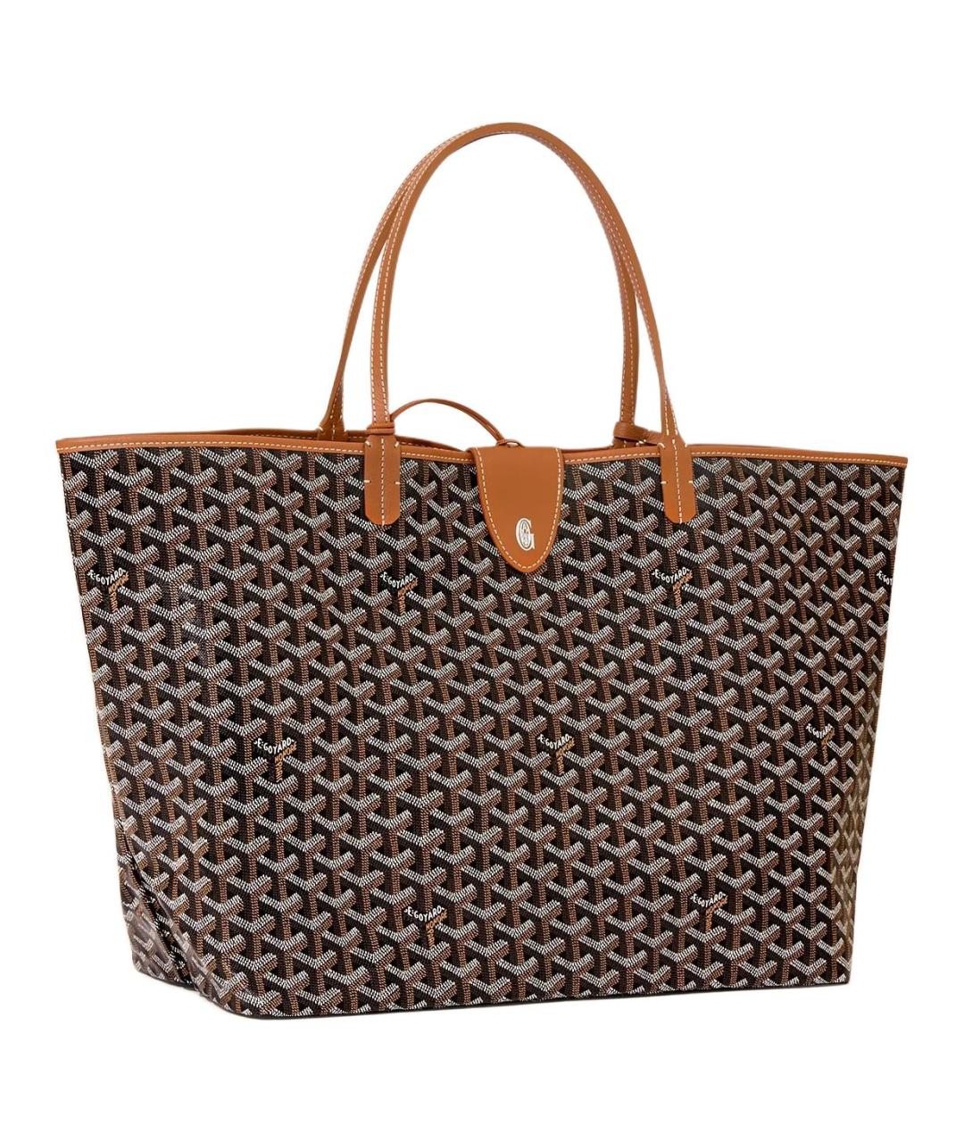 GOYARD Коричневая сумка через плечо из канвы, фото 1
