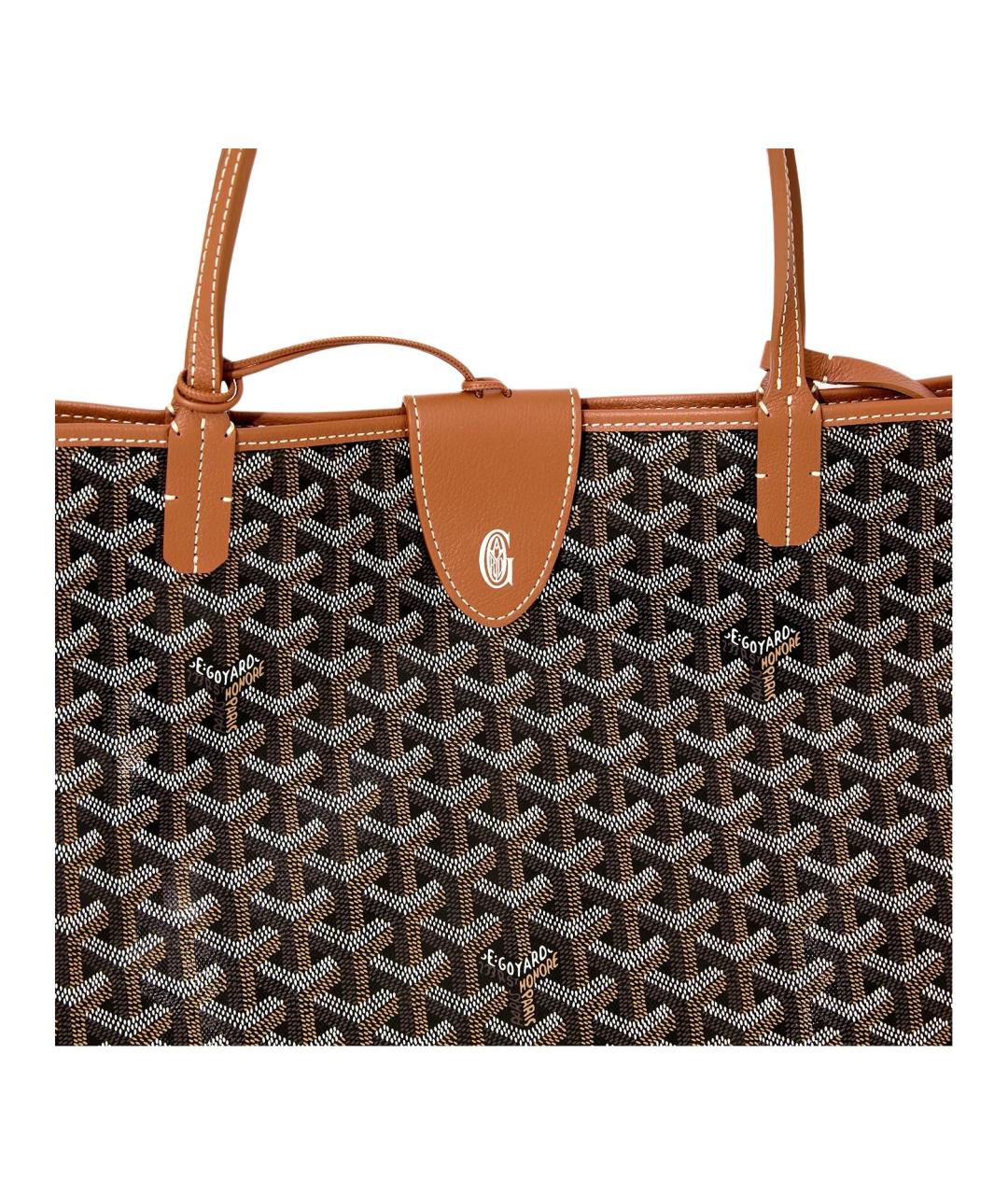 GOYARD Коричневая сумка через плечо из канвы, фото 5