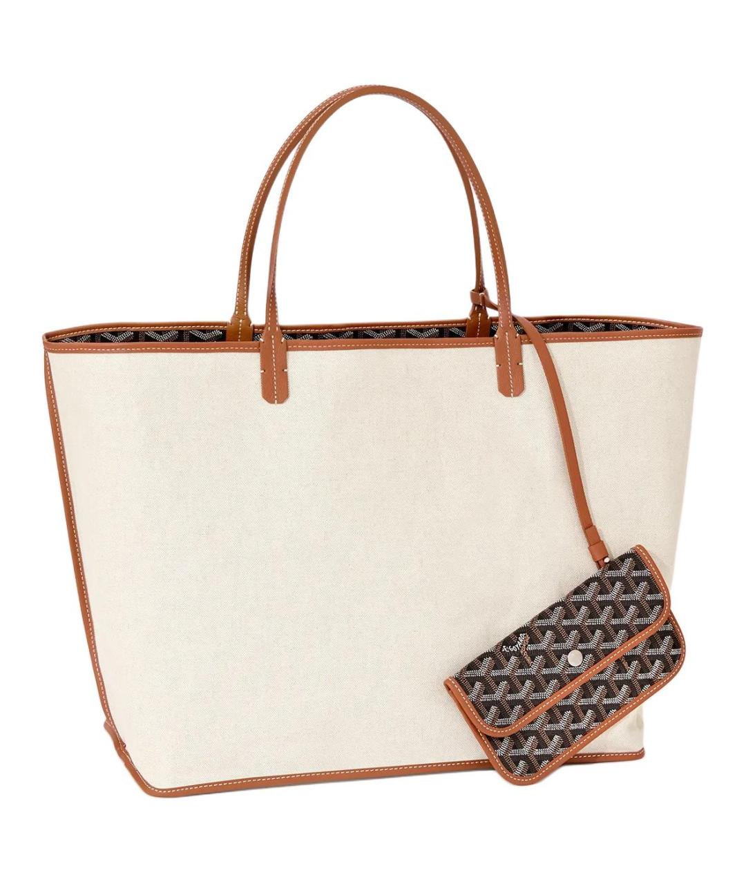 GOYARD Коричневая сумка через плечо из канвы, фото 3