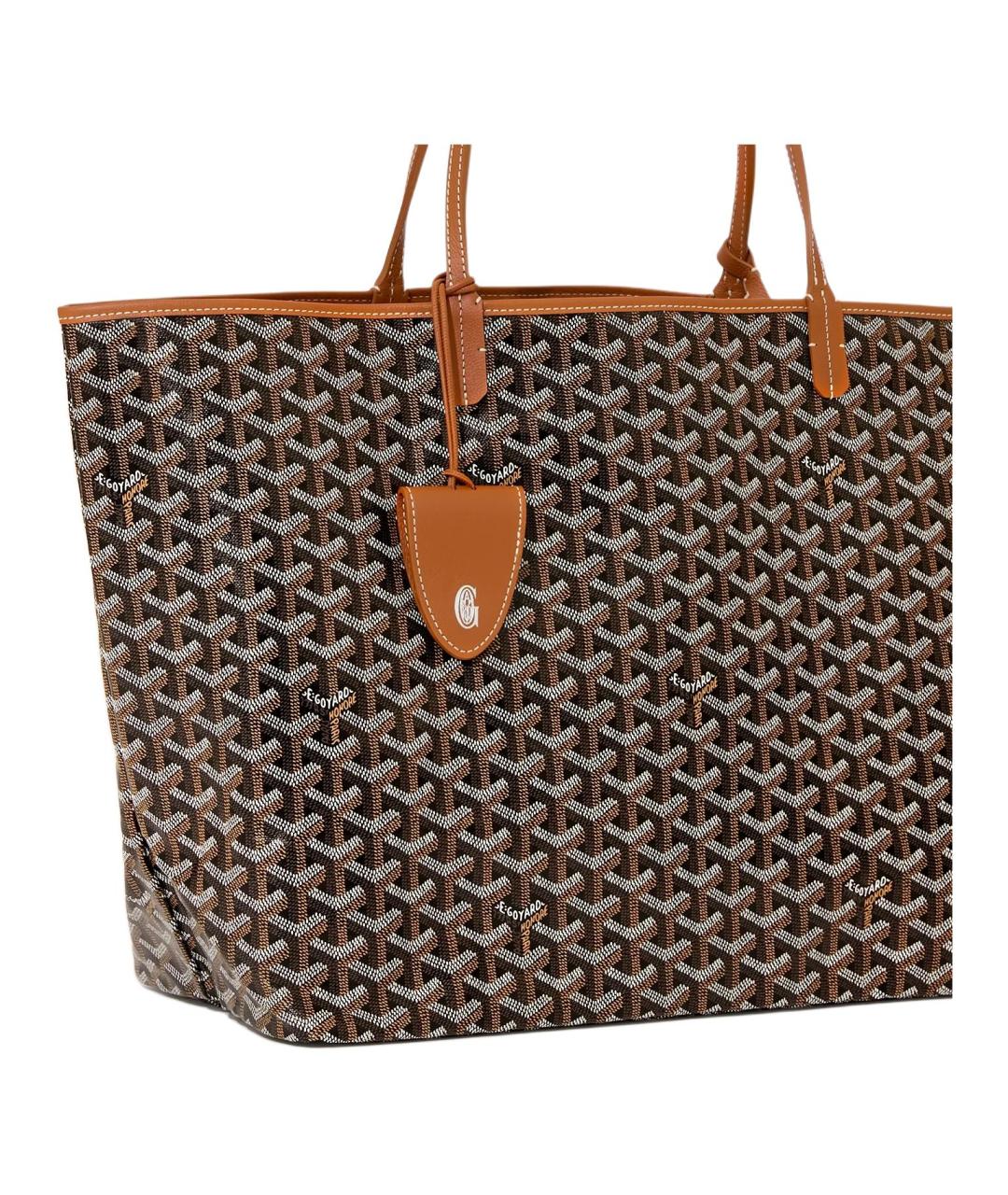 GOYARD Коричневая сумка через плечо из канвы, фото 4